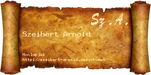 Szeibert Arnold névjegykártya